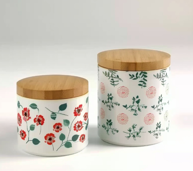 Customized circular ceramic sealed container