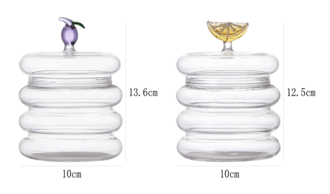 Glass candy jar