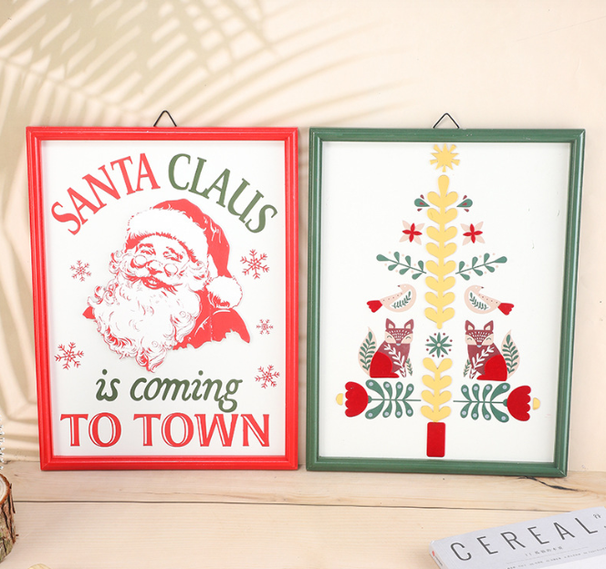 Wooden Christmas wall decorative 