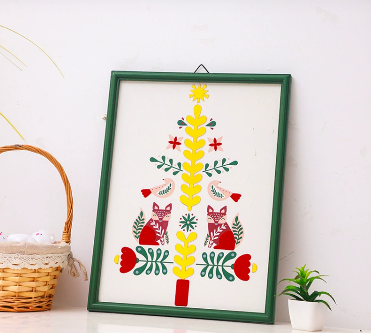 Wooden Christmas wall decorative 