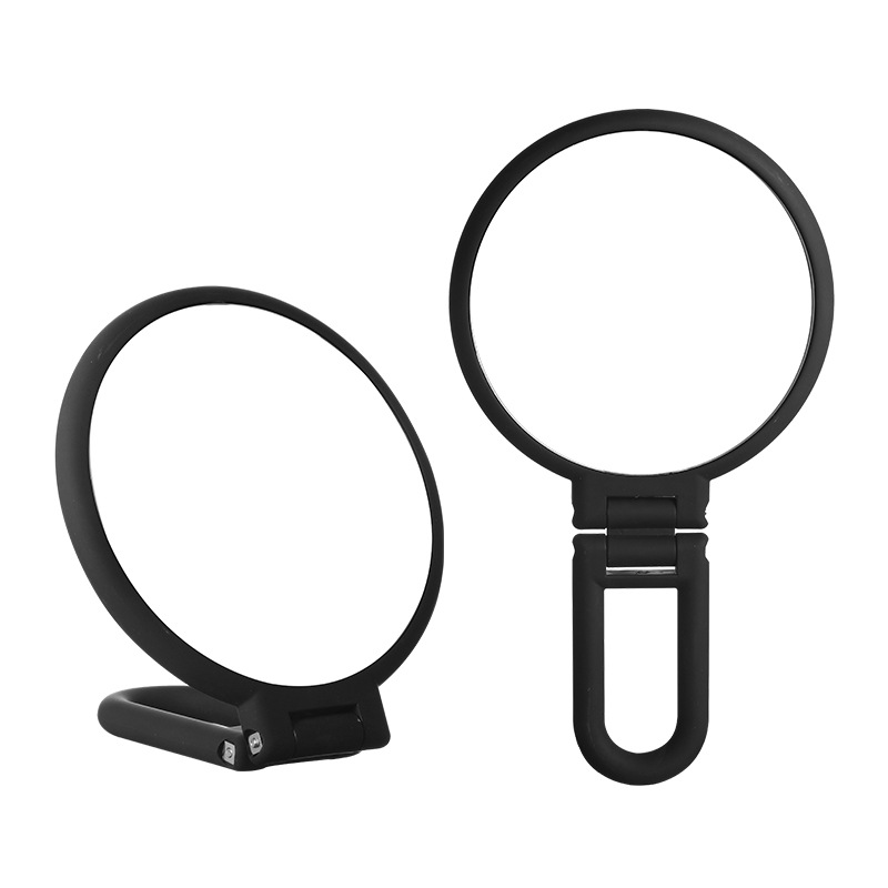 Foldable double-sided makeup mirror