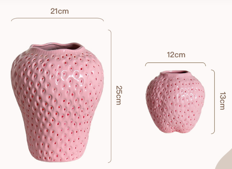 Ceramic strawberry vase