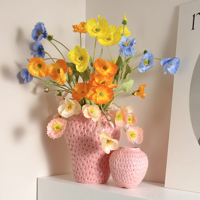 Ceramic strawberry vase