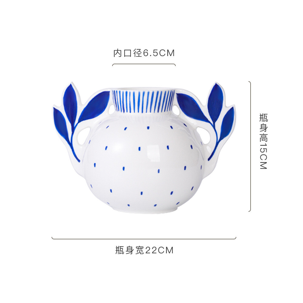 Hand-painted ceramic vase