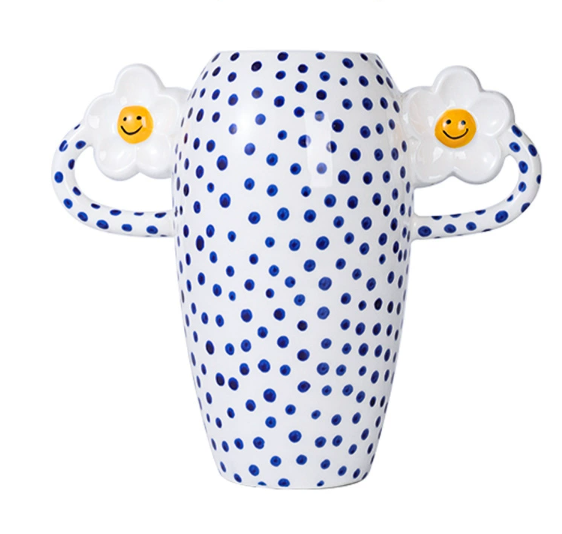 Hand-painted ceramic vase