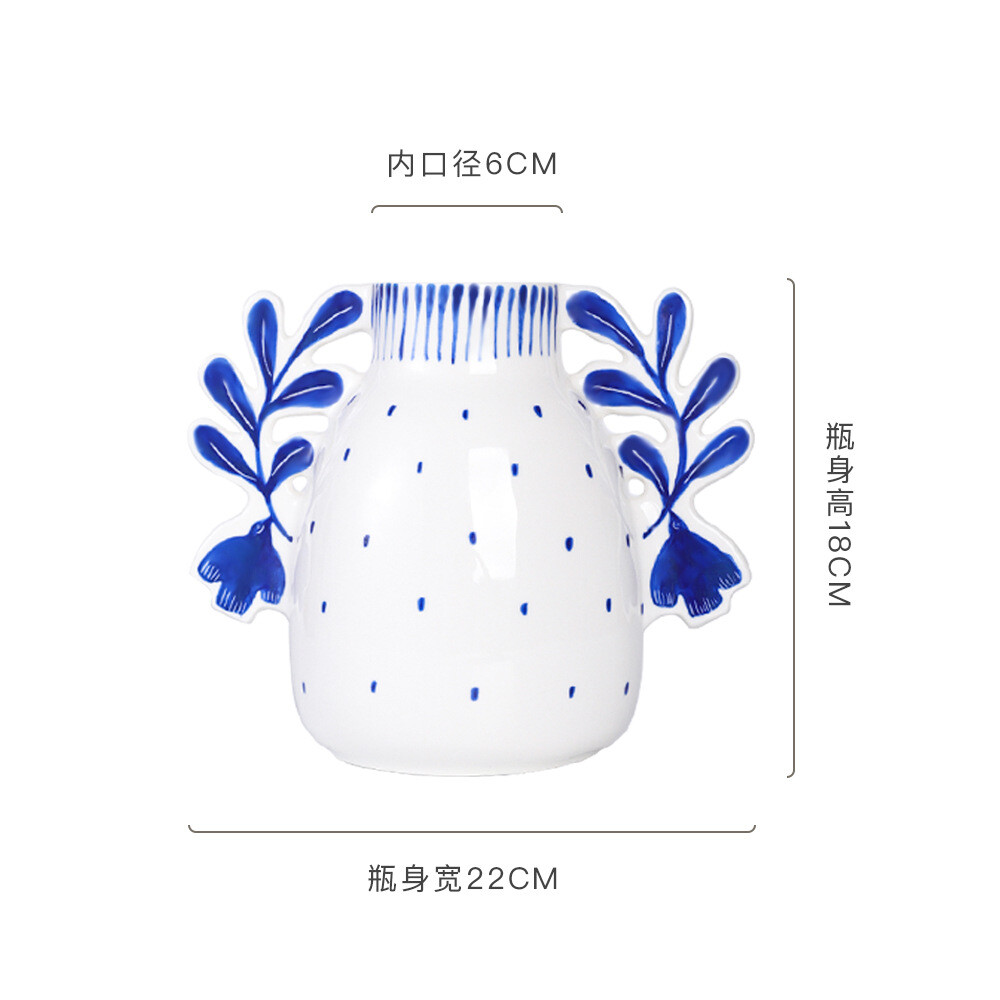 Hand-painted ceramic vase