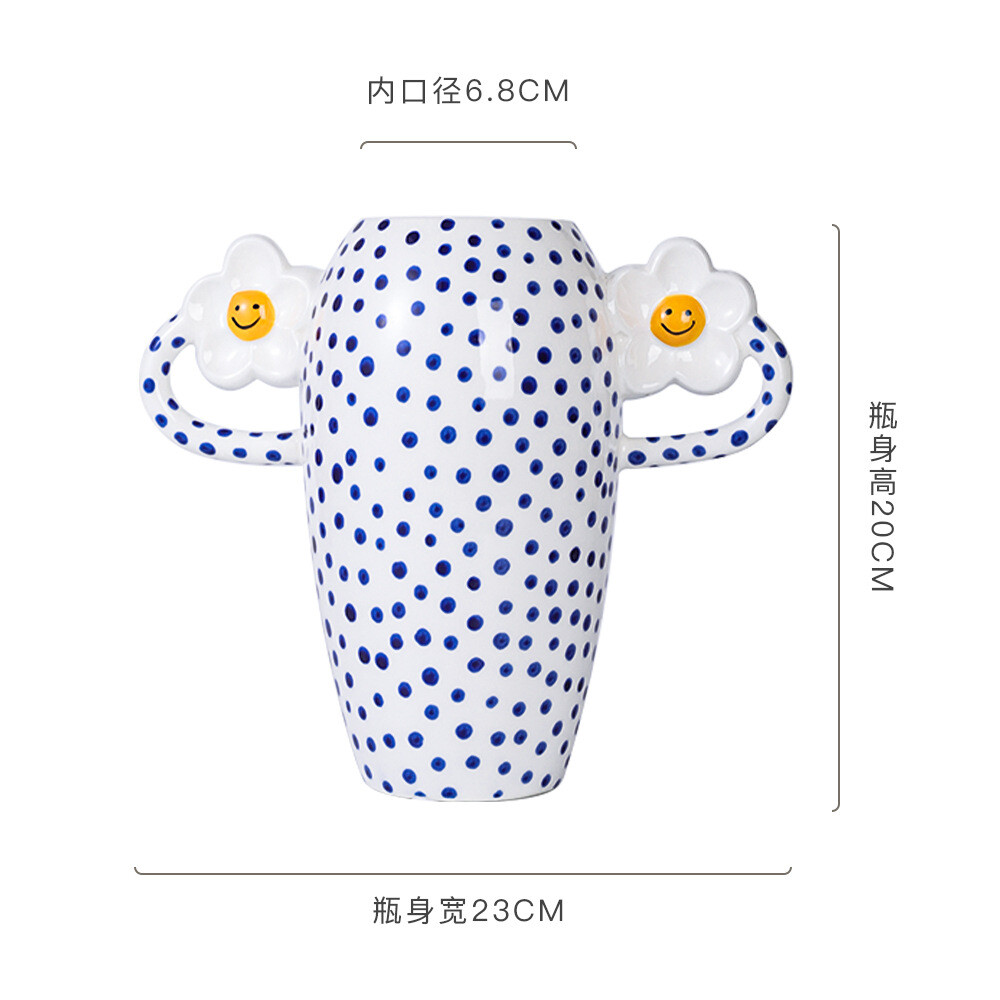 Hand-painted ceramic vase