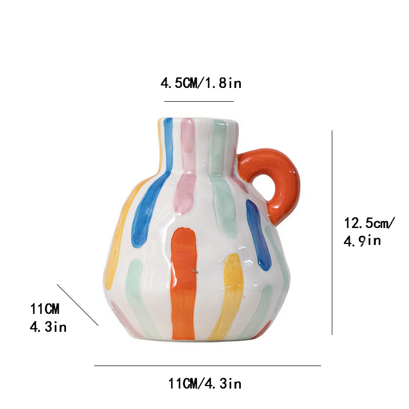 Hand-painted double-eared vase
