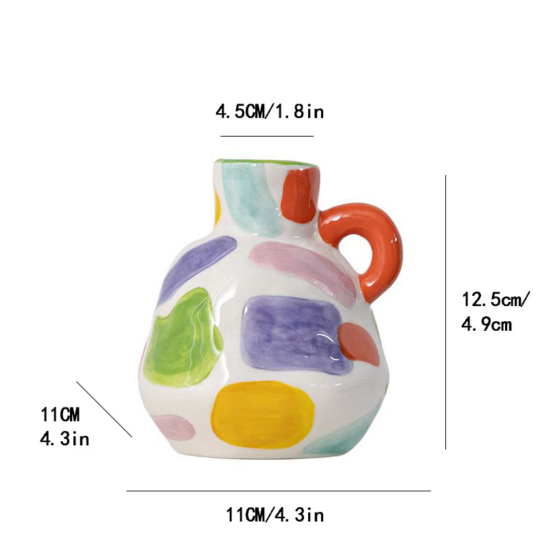 Hand-painted double-eared vase
