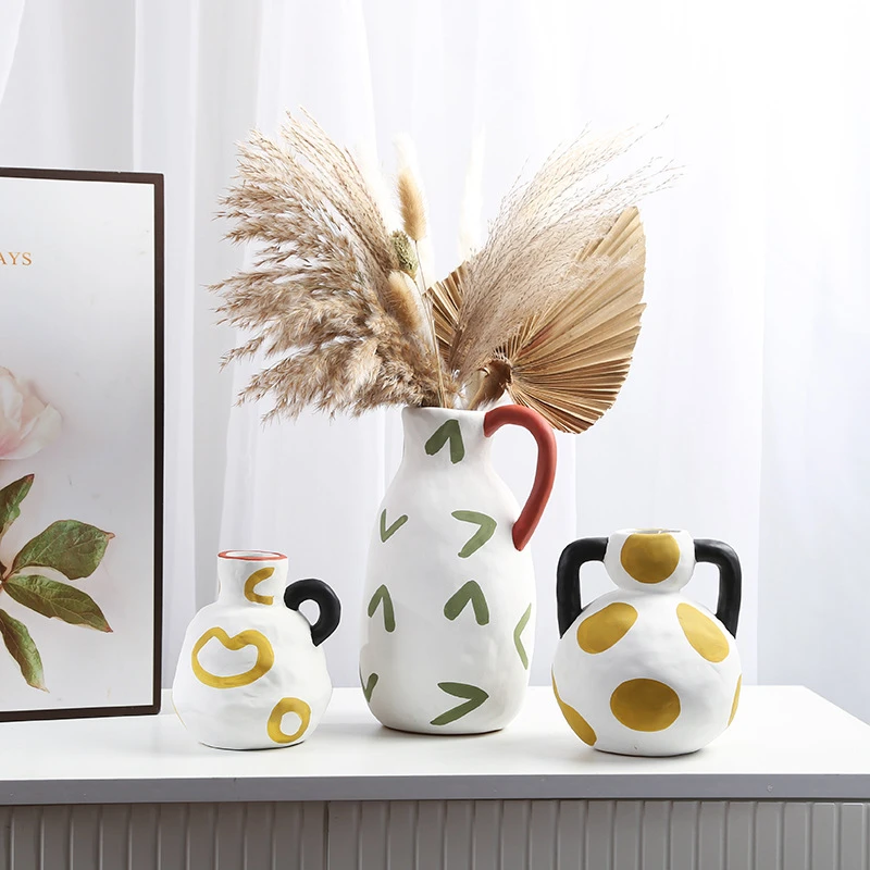 Hand-Painted ceramic vase