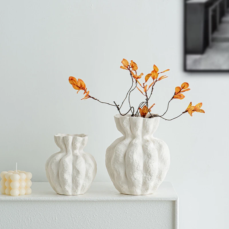 Nordic white ceramic vase