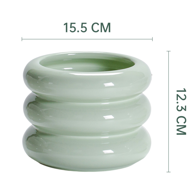 Nordic Circle Ceramic Flower Pot