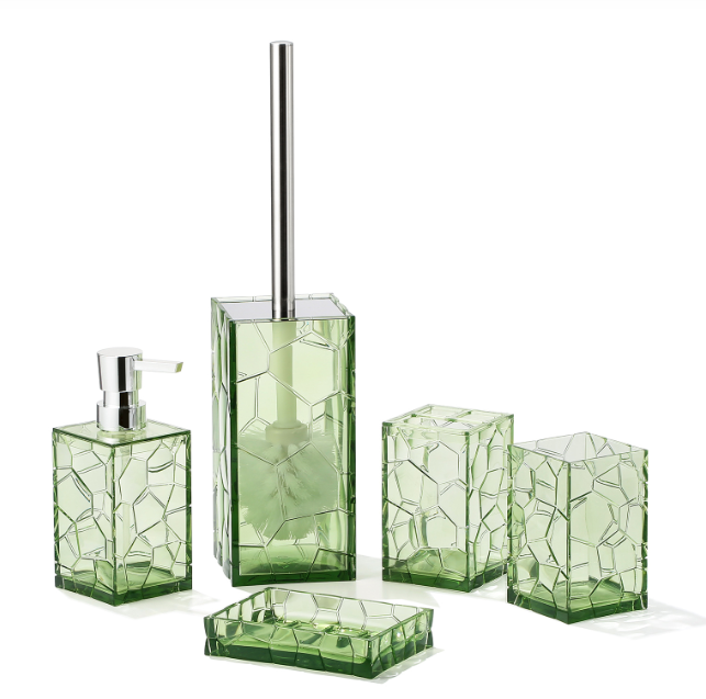 Acrylic bathroom wash set (5-piece)
