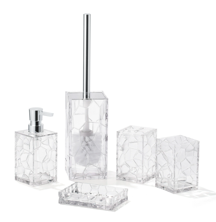 Acrylic bathroom wash set (5-piece)