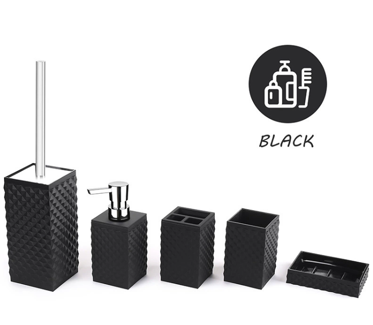 Acrylic bathroom wash set (5-piece)