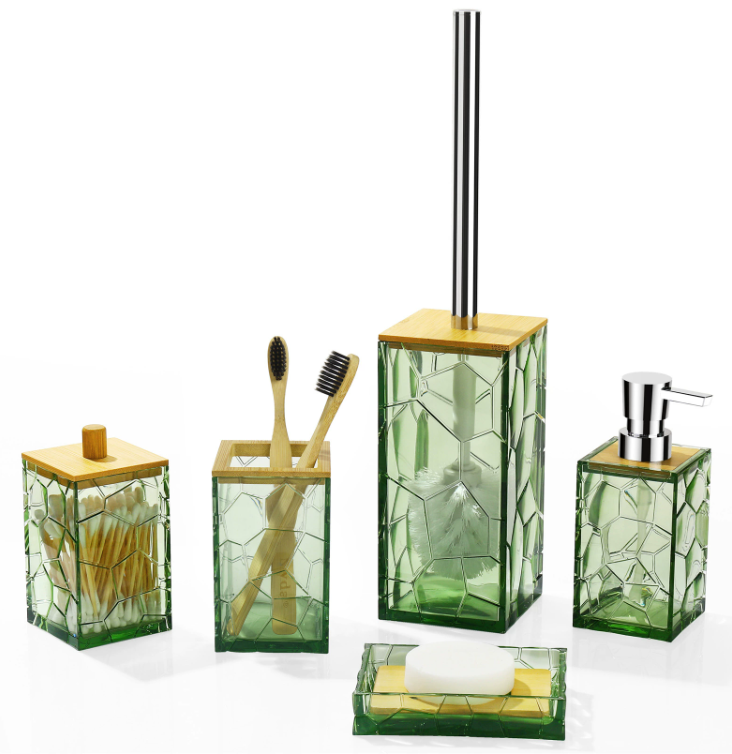 Acrylic bathroom wash set (5-piece)