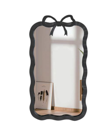 Plastic bow-shaped square half-body mirror
