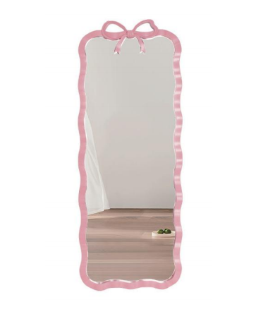 Plastic heart-shaped square full-length mirror