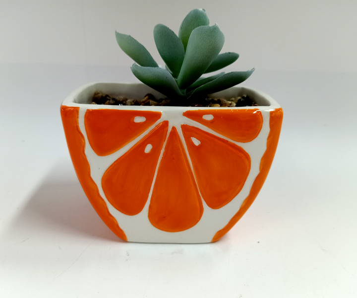 Artificial plant with ceramic pot