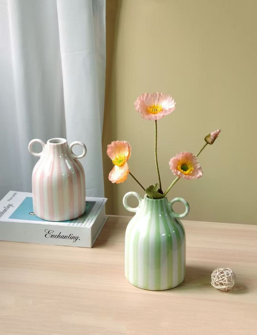 Ceramic Striped Vase