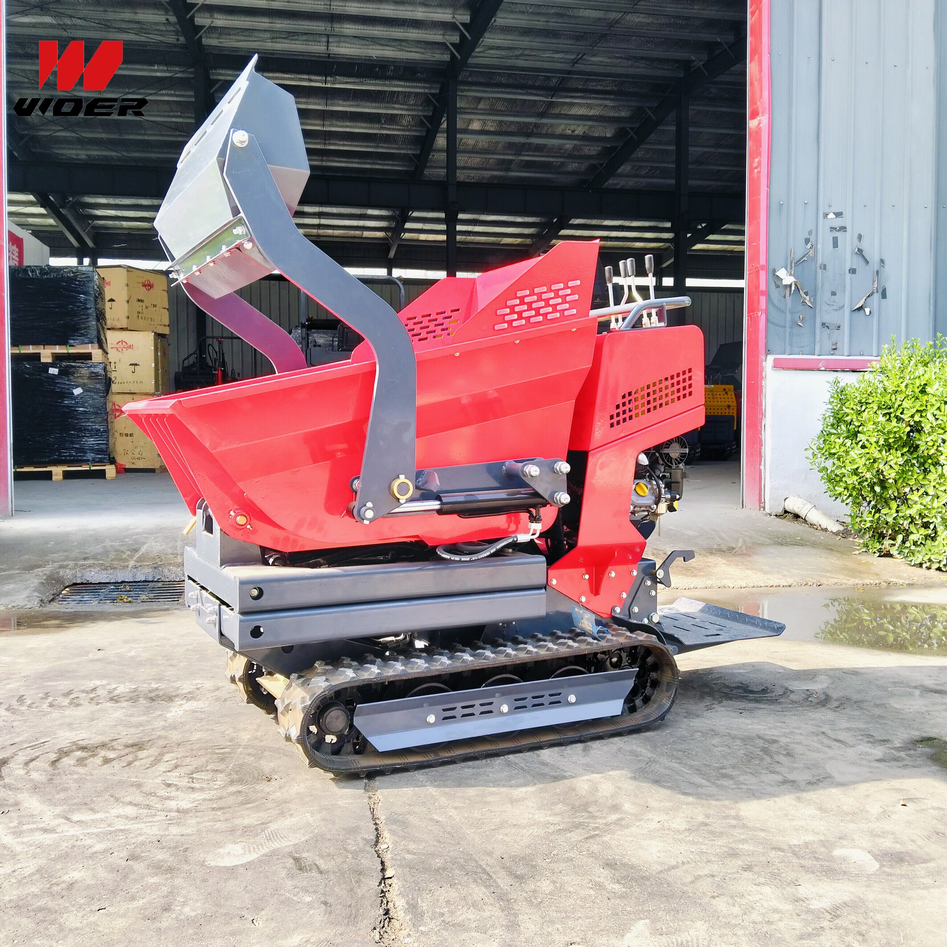 Mechanical Diesel All-Terrain Mini Rotating Dumper with Scissors Lift 
