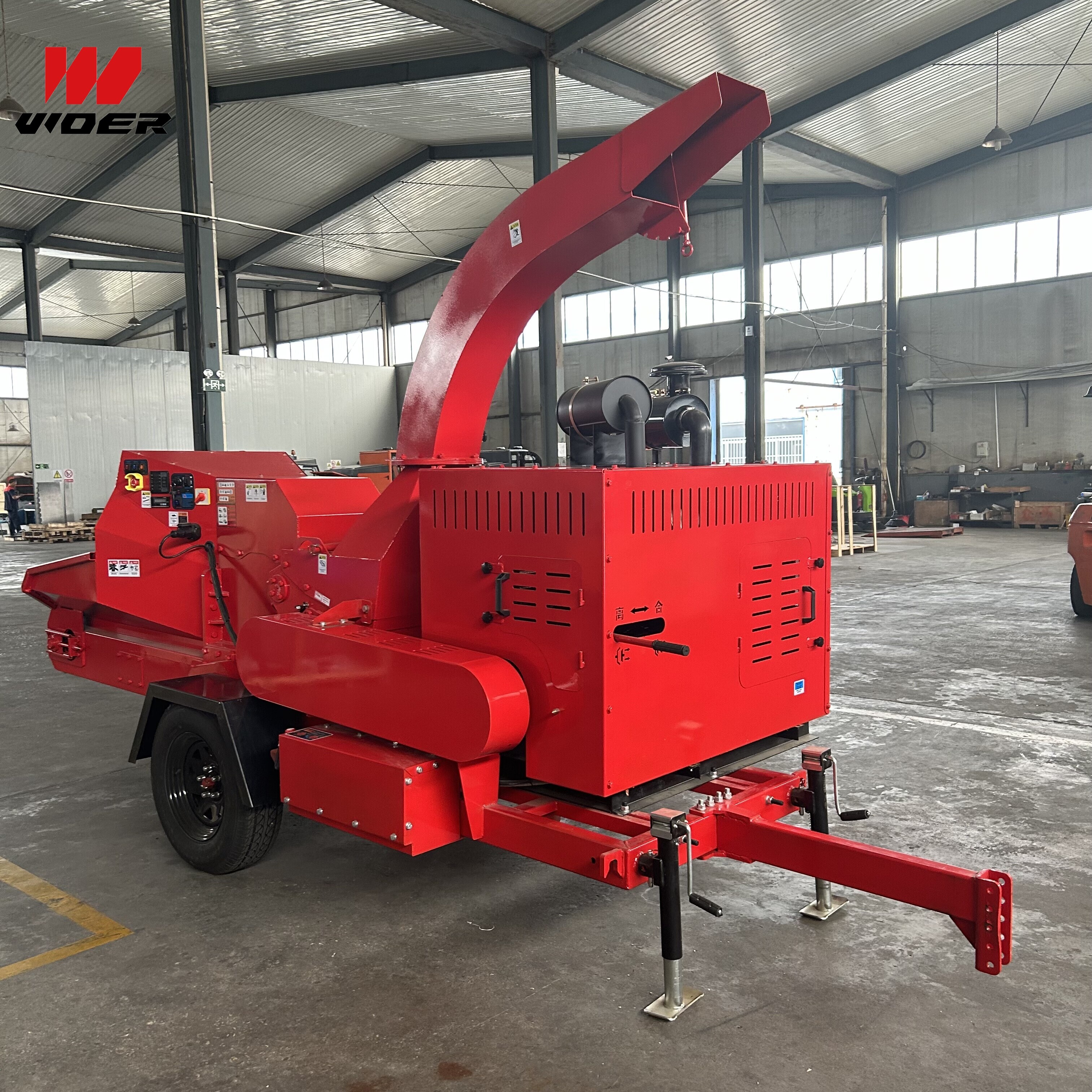 Large Industrial Wood Crusher Chipper Machine Forest Machinery