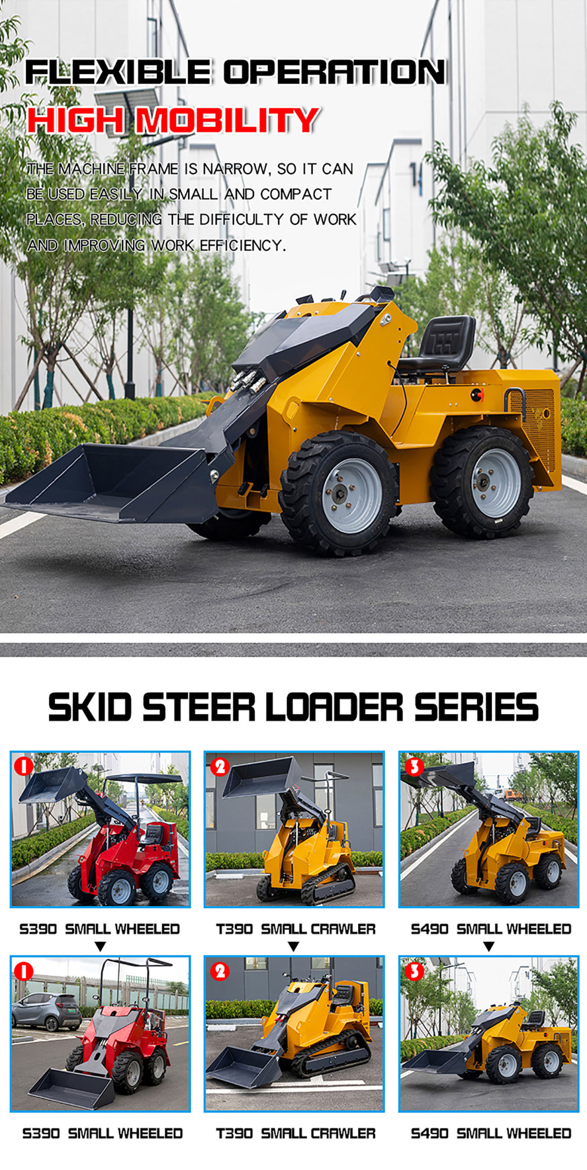 Earth-moving Machinery Skid Steer Loader Earth-moving Machinery Skid Steer Loader
