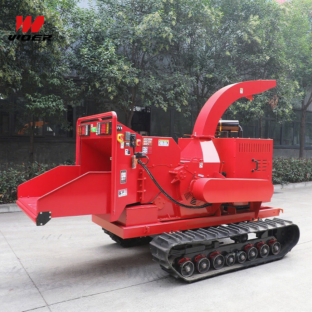 Forestry Big Crawler Diesel Gas Mobile Wood Chippers Machine Large For Sale
