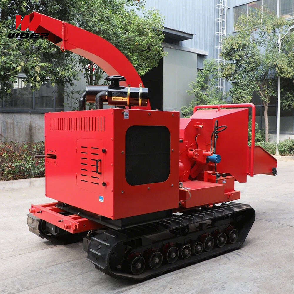 Forestry Big Crawler Diesel Gas Mobile Wood Chippers Machine Large For Sale