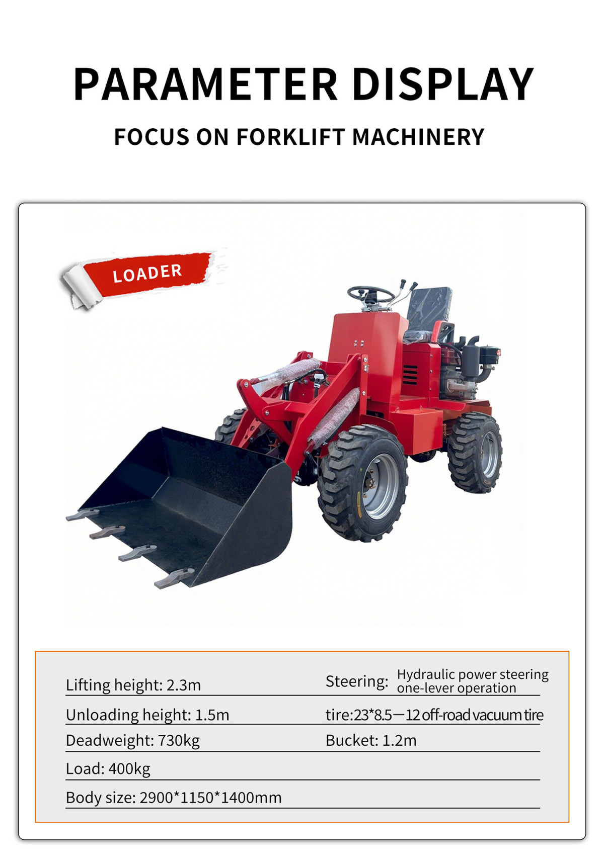 mini electric wheel loader