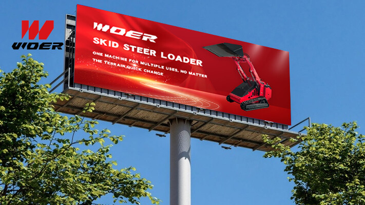 Woer crawler skid steer loader ads appear on American streets