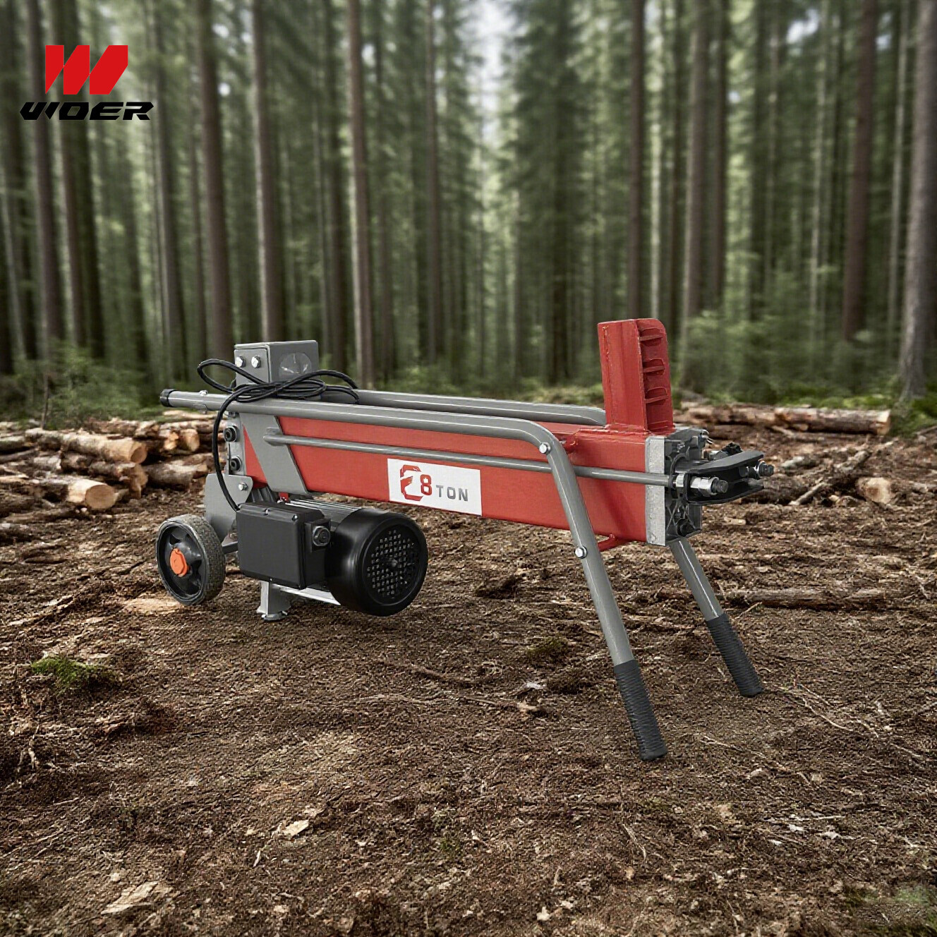 Hydraulic wood splitter 50 ton installation made simple