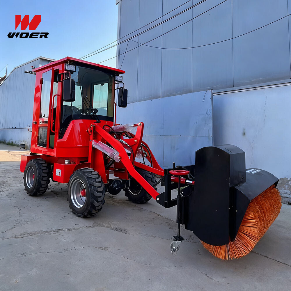 Electric Mini Loader with Cabin and Snow Blower Attachment Shipped to the USA | Clean Energy & High Efficiency