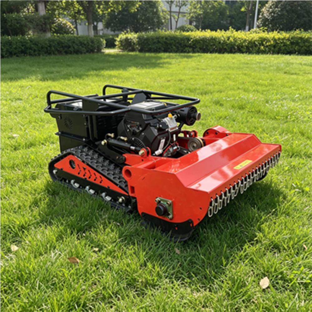ersatile All Terrain Crawler Track Powerful Gasoline Engine Robot Lawn Mower