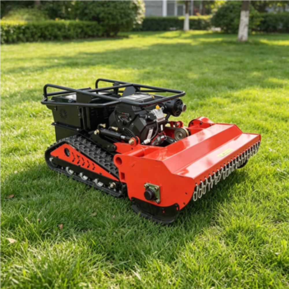 ersatile All Terrain Crawler Track Powerful Gasoline Engine Robot Lawn Mower