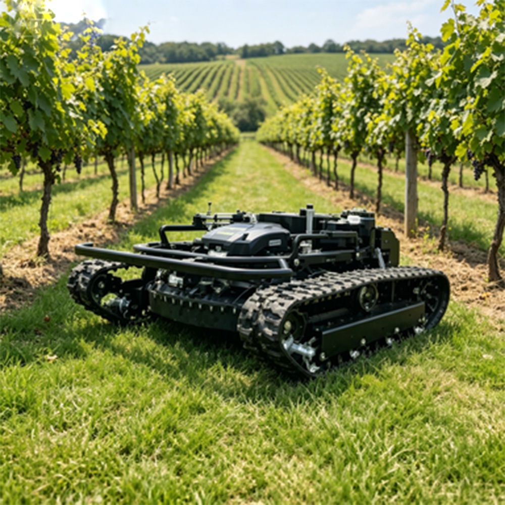 Gasoline Powered RC Tracked  Agriculture Portable Small Lawn Mower 