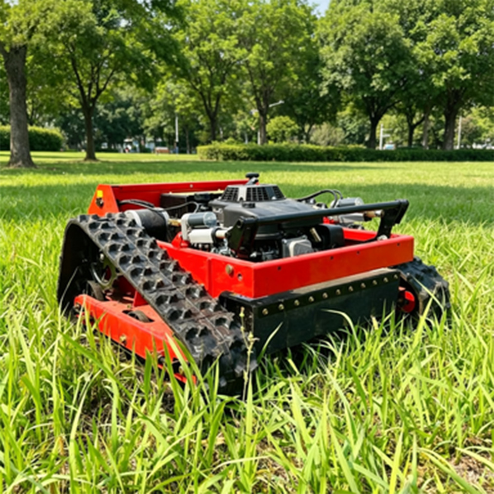 All Terrain Crawler Track Hybrid Power Automatic Robot Lawn Mower