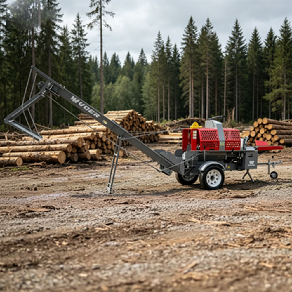 Durable Hydraulic Conveyor Belt Log Splitter For Commercial Timber Harvesting V4125