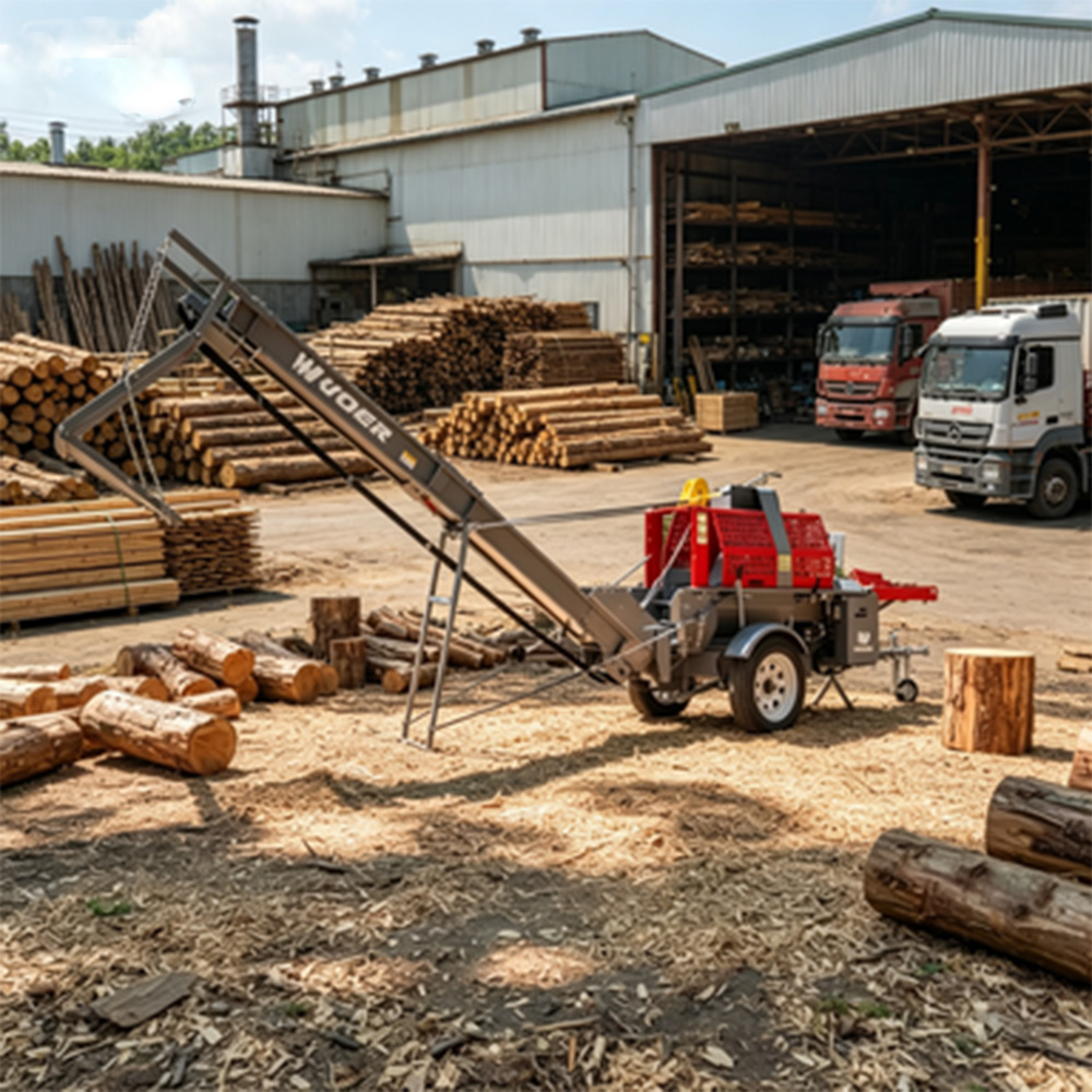 Robust Industrial Log Splitter For High Volume Firewood Processing