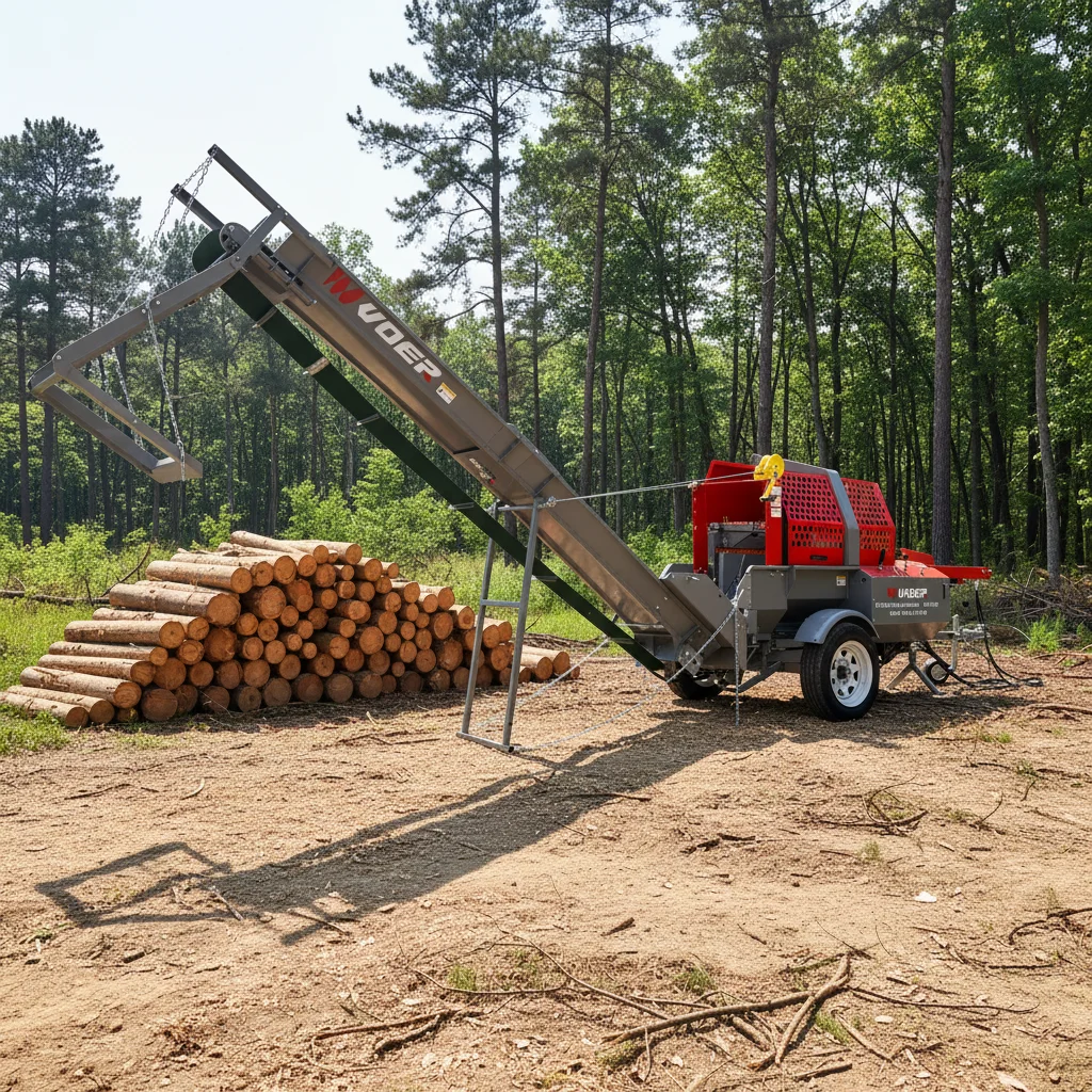 Heavy Duty Automatic Conveyor Belt Log Splitter for Forestry Harvesting Operations 