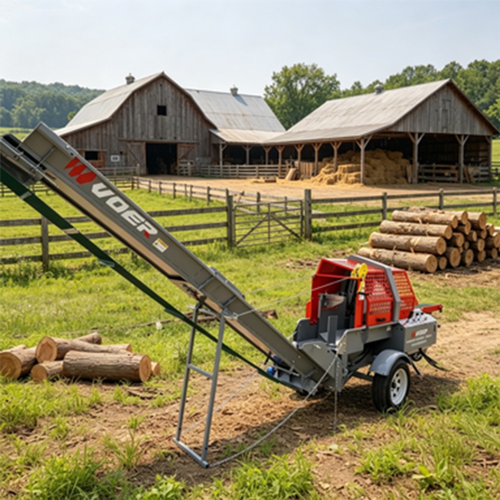Heavy Duty Conveyor Belt Log Splitter For Large Scale Timber Processing