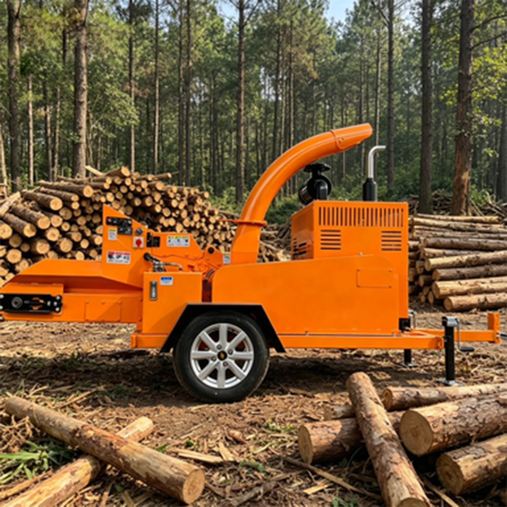 High Performance Robust Steel Construction Wood Chipper