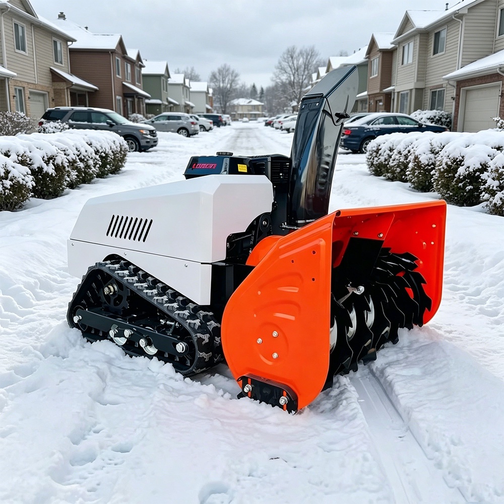 Industrial EPA Certified Hybrid All Terrain Multi Functional Tracked Remote Control Snow Blower 