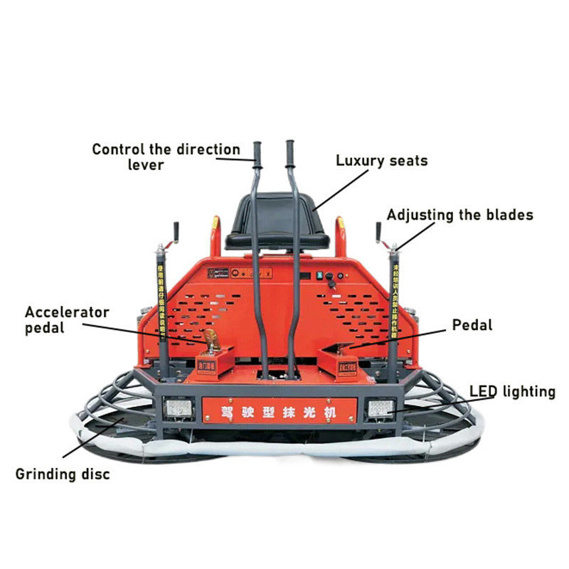 Concrete Tools Double Pan Working diameter 2000mmGasoline Ride on Power Trowel