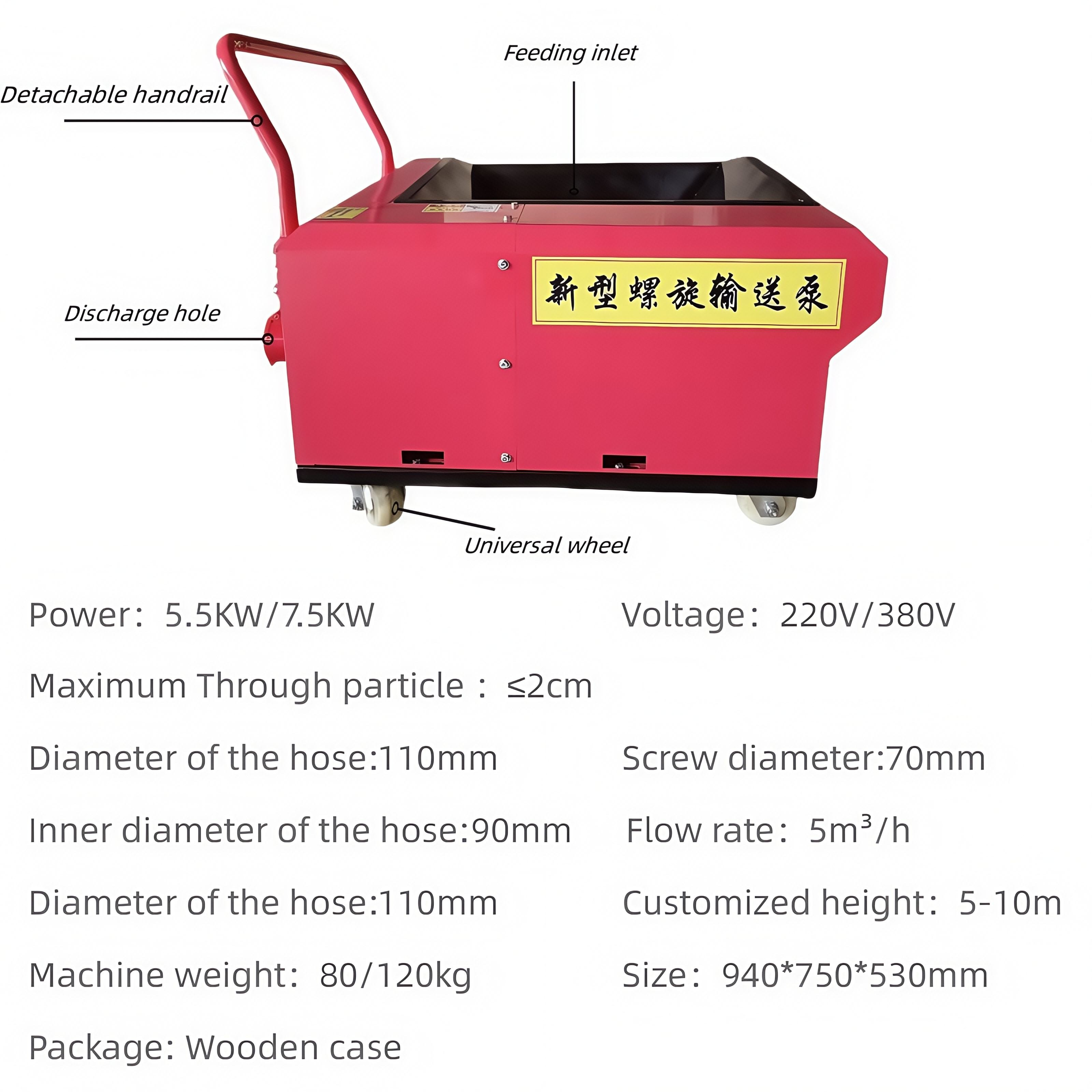 Motor Powered Screw Small Mini Concrete Pump Equipment Manufacturers for Sale