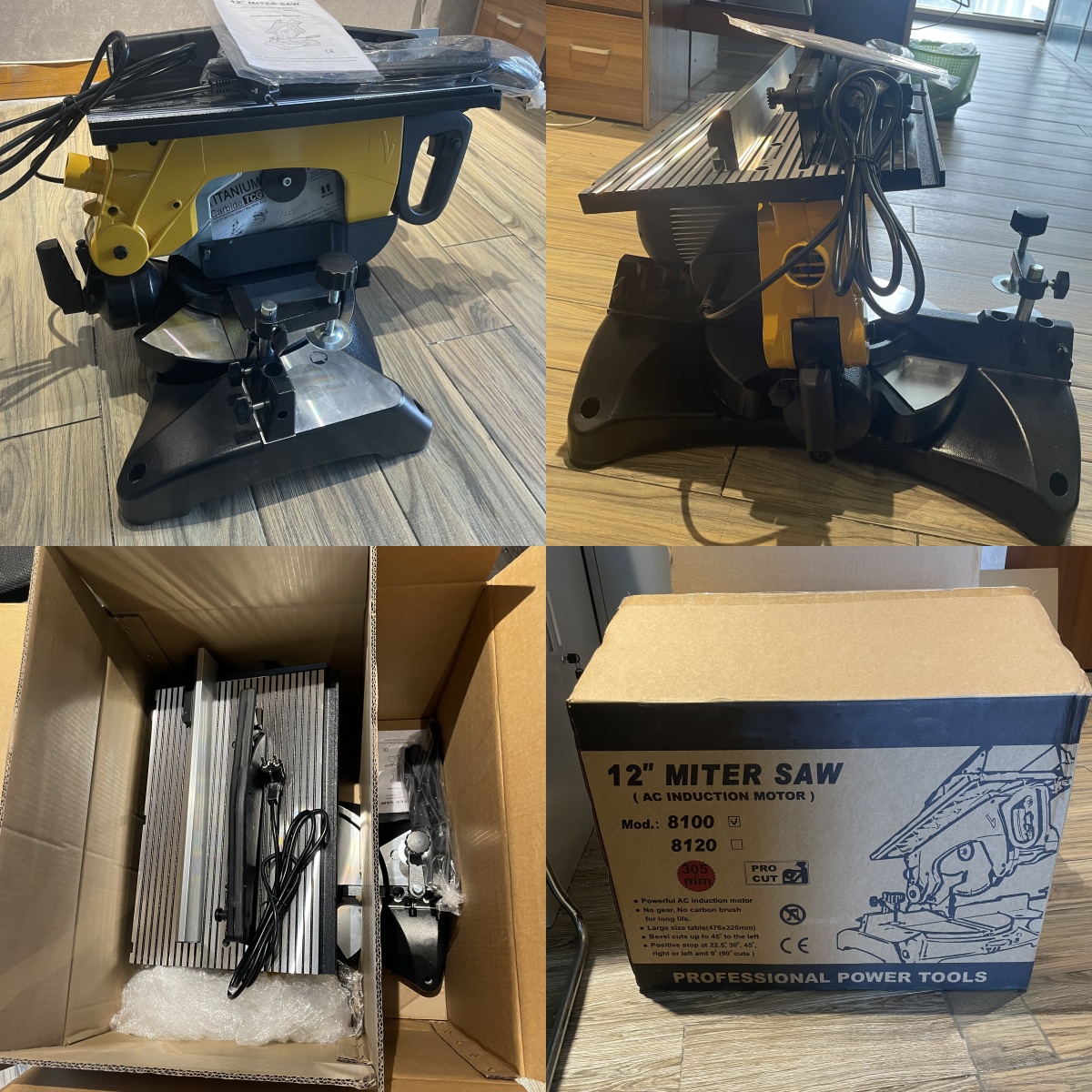 Electric Brushless Miter Saw Portable Positioning Cutting Band Saw Wood Cutting Mitre Saw