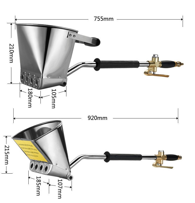 Mortar Spray Gun Cement Mortar Sprayer Gun Wall Paint Concrete Sprayer Tool