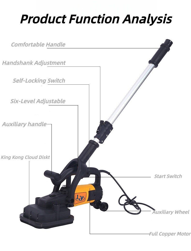 Multi-Surface Concrete Grinder Machine for Concrete Marble Floor Paint Removal High Efficiency Floor Rough Grinder