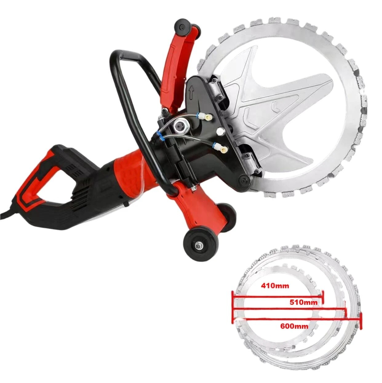 Brushless Motor Concrete Cutting Machine with Replaceable Saw Blades of Different Sizes