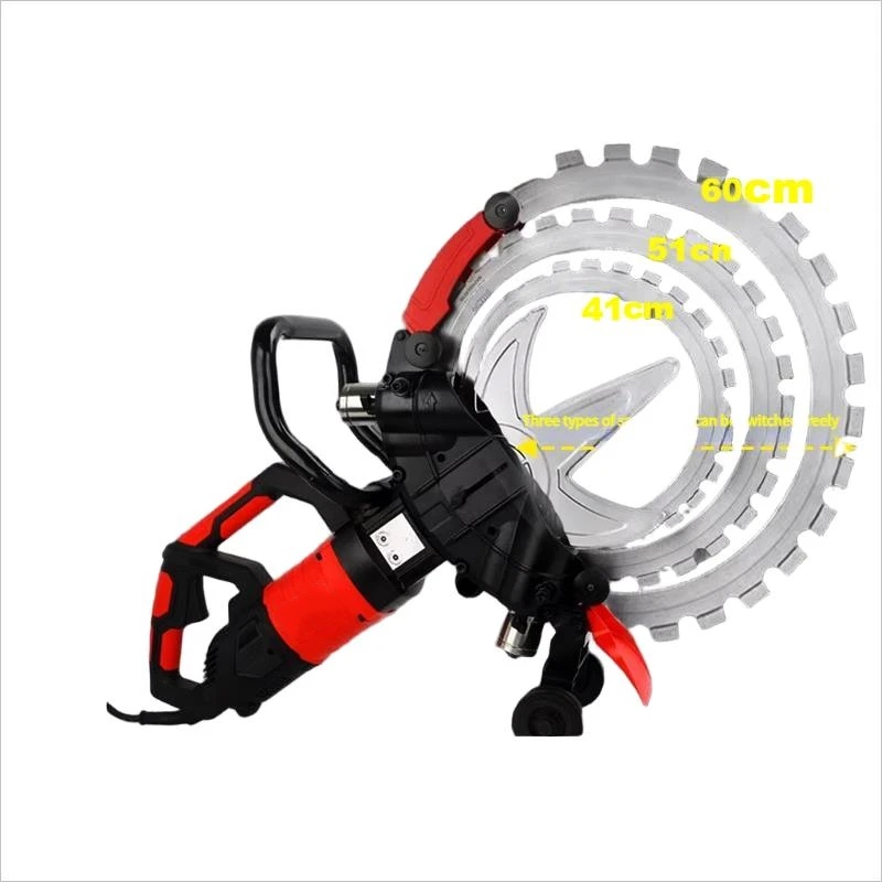 Brushless Motor Concrete Cutting Machine with Replaceable Saw Blades of Different Sizes